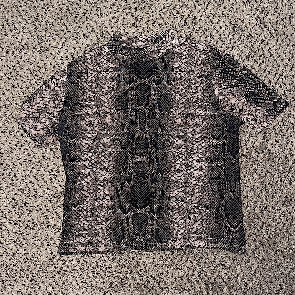 Zara snakeskin top